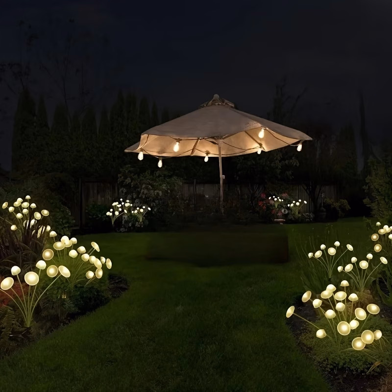 Set 2 x lampa solara 6 LED Jellyfish, Alb cald
