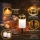 Set 4 x Candela solara LED, lumanare cu efect de flacara, Alb