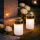 Set 4 x Candela solara LED, lumanare cu efect de flacara, Alb