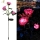 Set 2 x Lampa solara Trandafir Roz, 3 flori LED