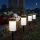 Set 4 x Candela solara LED, lumanare cu efect de flacara, Alb