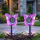 Set 2 x Lampa solara LED Fluture RGB, montaj pe perete sau sol