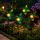 Set 4 lampi solare LED pentru gradina, metal, Colibri 3D