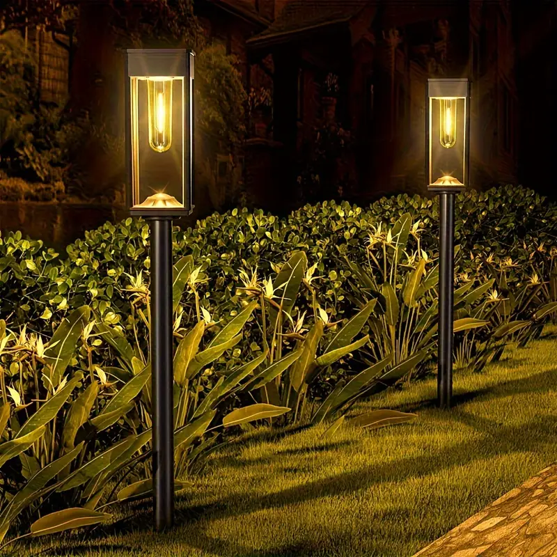 Set 2 x Lampa solara de gradina, IP65, LED Alb cald