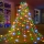 Instalatie brad Craciun 400 LED cu inel, 2 M x 16 coloane, Multicolor