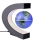 Glob pamantesc plutitor care leviteaza cu suport luminat colorat