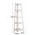 Raft de colt cu 5 polite, Alb, 106 cm