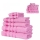 Set 6 prosoape 100% bumbac Azad Pakistan, densitate 400 gr/mp